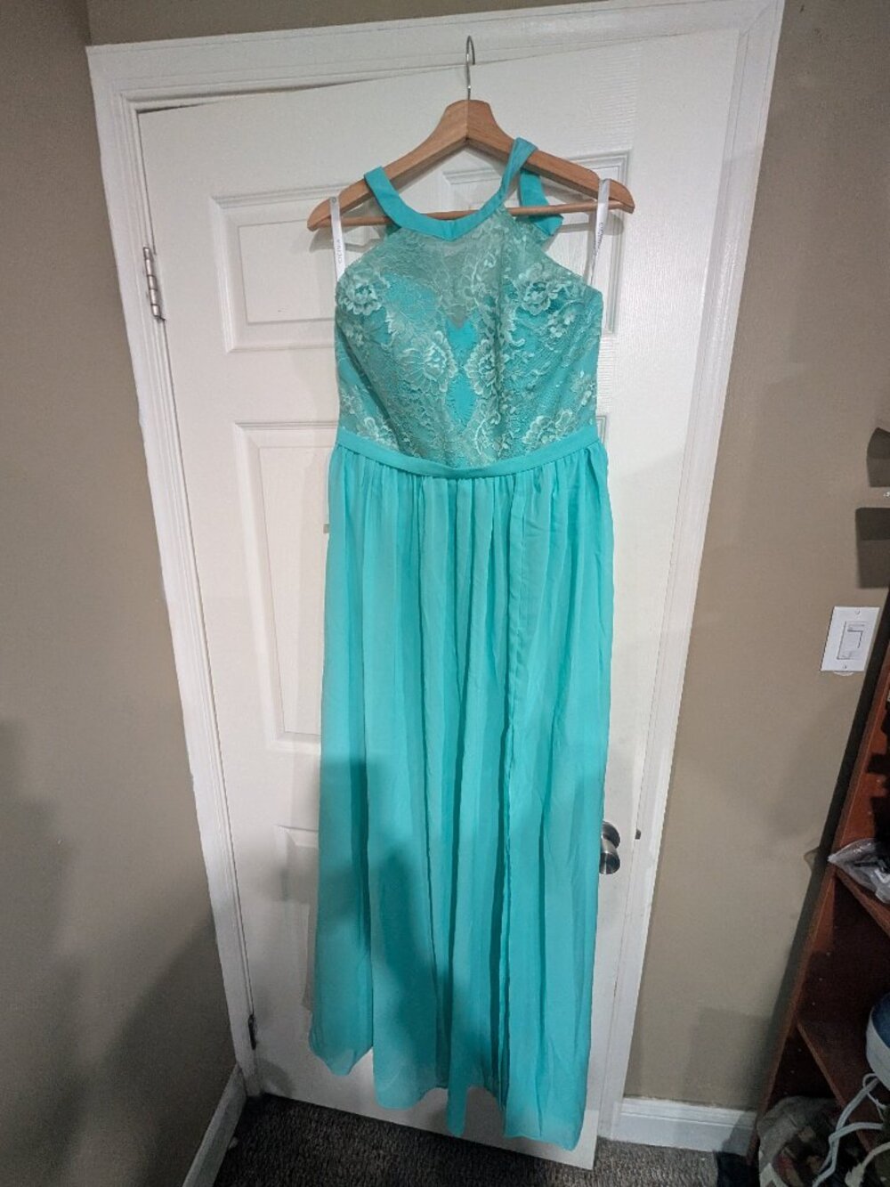 Cicina Ailani Halter Split Lace Long Bridesmaid Dress US Size 12